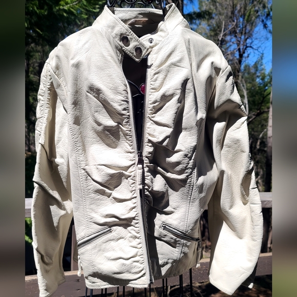 New York & Co. Vegan leather white/cream jacket szXL - Picture 3 of 7